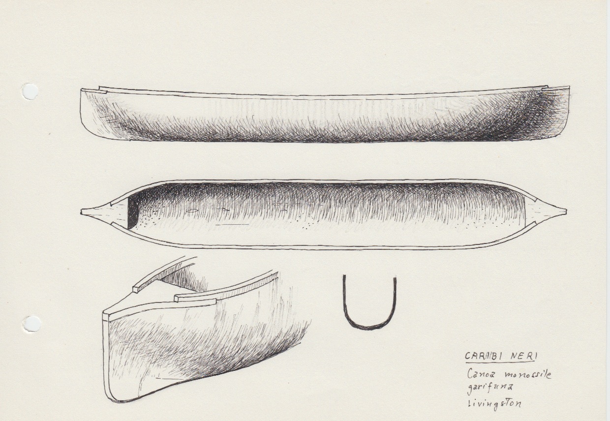 190 Caraibi neri - canoa monossile garifuna - Livingston